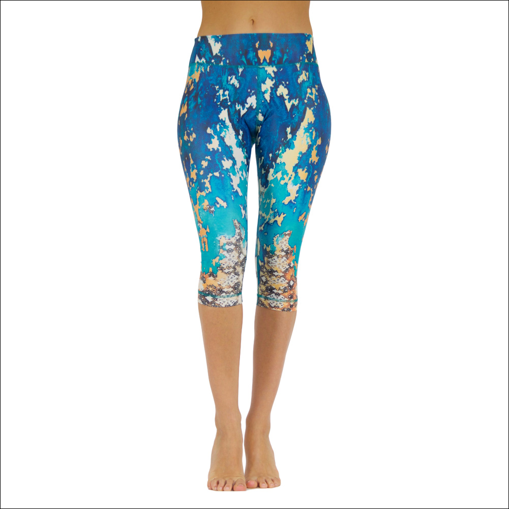 Niyama Yoga Pants Capri Sapphire Dream